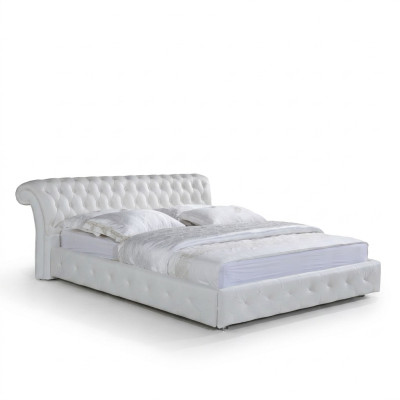 Chesterfield designer postel ložnice textilie kůže Polštář 140/160/180/200 cm