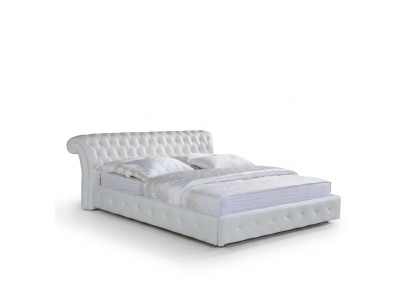 Chesterfield designer postel ložnice textilie kůže Polštář 140/160/180/200 cm
