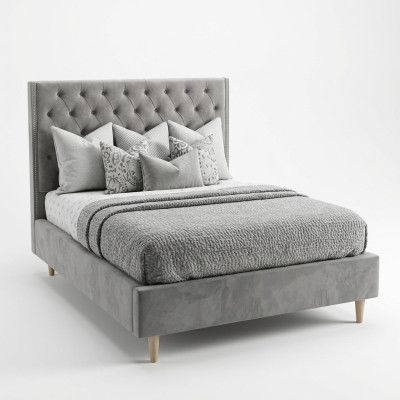 Chesterfield posteľ dizajn spálne Anglické postele 140x200cm Textilný nábytok