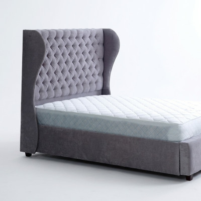 Chesterfield designová postel ložnice textilie kůže čalounění 140/160/180/200 cm