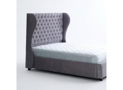 Chesterfield designová postel ložnice textilie kůže čalounění 140/160/180/200 cm