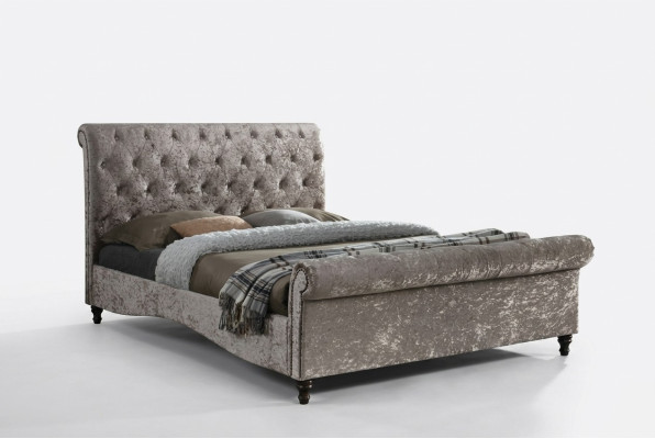 Luxus Chesterfield Knöpfe Betten Schlafzimmer Design Möbel Bett Doppel Hotel Neu