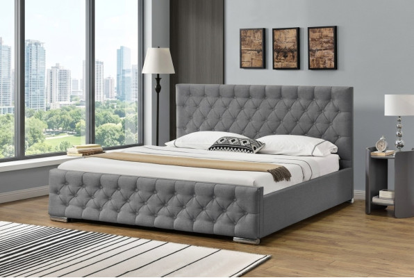 Chesterfield Bett Design Schlafzimmer Englische Betten 200x200cm Textil Polster