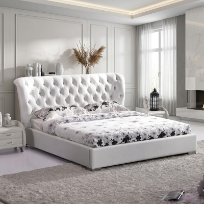 Chesterfield Bett Schlafzimmer Betten Textil 180x200cm Samt Big Hotel Betten Neu