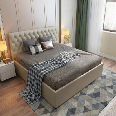 Chesterfield Designer Bett Schlafzimmer Kunstleder Polster 140/160/180/200 cm