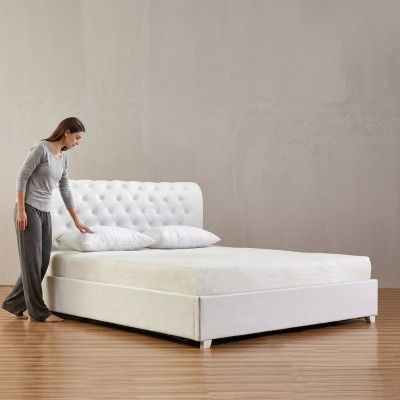 Chesterfield Designer Bett Schlafzimmer Kunstleder Polster 140/160/180/200 cm