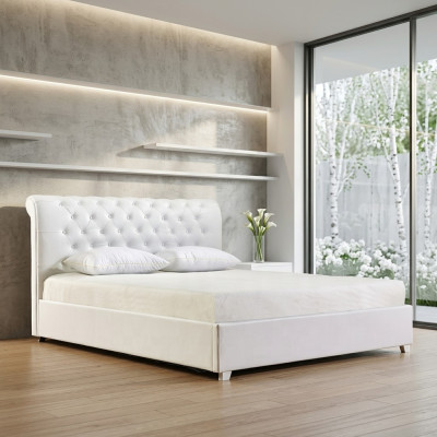 Chesterfield Designer Bett Schlafzimmer Kunstleder Polster 140/160/180/200 cm