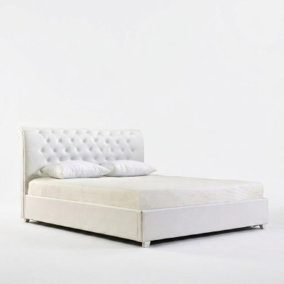 Chesterfield Designer Bett Schlafzimmer Kunstleder Polster 140/160/180/200 cm