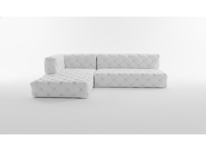 Design Ecksofa Couch Leder Polster Sofa Eckgarnitur Kristallsteine Ecksofa Neu