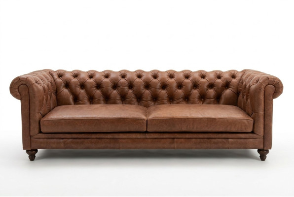 Chesterfield Sofa Couch Polster Stoff Leder Couchen Polster Garnitur 3 Sitzers
