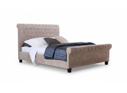 Chesterfield Design Samt Bett Luxus Textil Betten Schlafzimmer Doppel 160x200cm