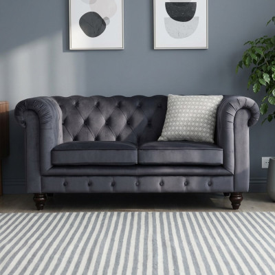 Pohovka Luxus Textil Chesterfield gauč Pohovky Polštář 2 sedadla Dvousedadlový