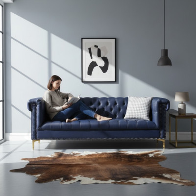 Englische Stil Möbel Chesterfield Drei Sitzer Couch Pink Turkis 3er Blau Sofa