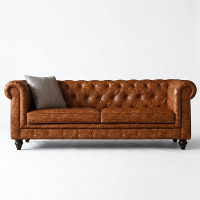 Chesterfield Leder Polster Design Sofa Luxus Couch Klassische Sofa 3 Sitzer Neu