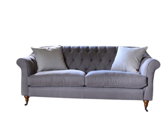 Chesterfield 3 Sitzer Sofa Stoffsofa Couch Polster Sitz Garnitur 3er Sofas Neu