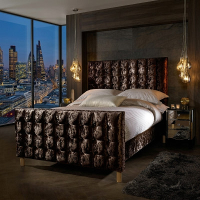 Chesterfield Bett Polsterbett Doppelbett Betten Big XXL Designer Luxus Bett Samt