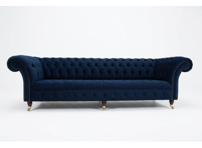 Chesterfield Sofa Samt Viersitzer Design Sofas Polster Couchen Couch Samt 265cm