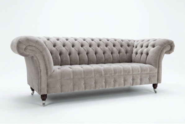 Pohovka Chesterfield - 3místná, gauč, polstrovaná pohovka, sedací souprava do obývacího pokoje, trojmístná, nová.
