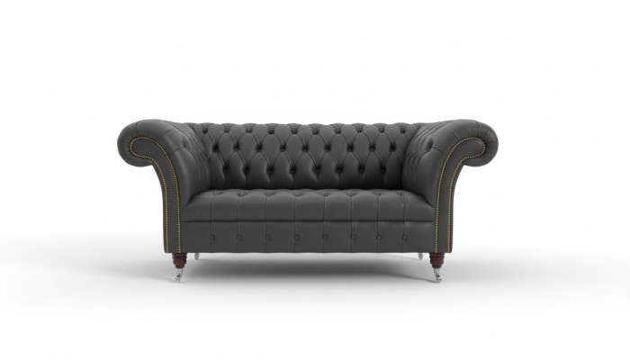 Chesterfield 2-místná pohovka, kožená pohovka, gauč, potahové sedadlo, set dvousedadlový nový