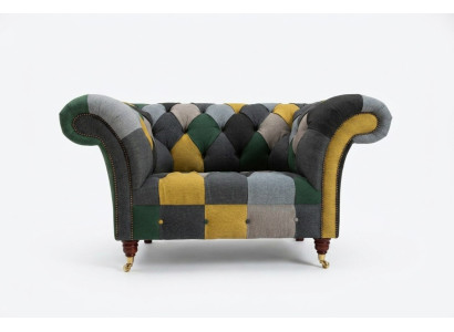 Pestrý Chesterfield křeslo jednosed Moderní obývací pokoj