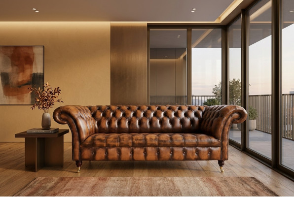 Luxus Designer Sofa Couch Polster Drei Sitzer Leder Couchen Sofas 3er Sitz Neu