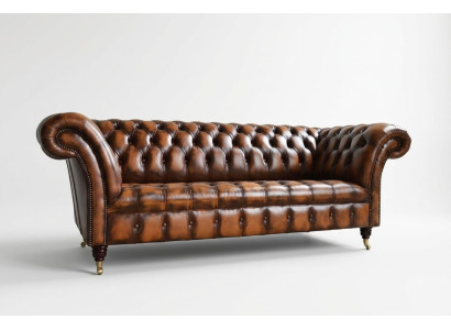 Luxus Designer Sofa Couch Polster Drei Sitzer Leder Couchen Sofas 3er Sitz Neu
