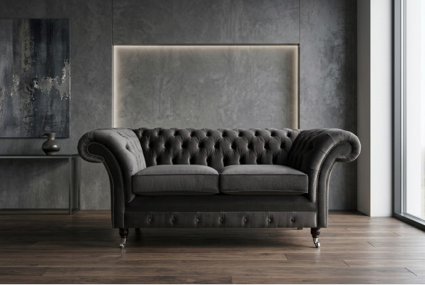 Chesterfield Sofa 2 Sitzer Polster Design Couchen Sofas Garnitur NEU Zweisitzer