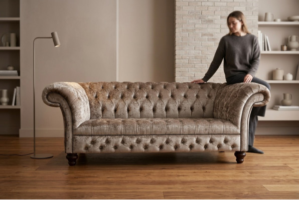 Design třísedáková pohovka - polstrovaná - moderní třísedák - sedací soupravy - šedé nábytek do obývacího pokoje