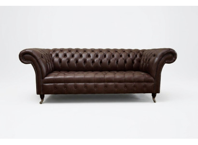 Braunes Chesterfield Sofa Luxus Couch Designer Polster Sofa