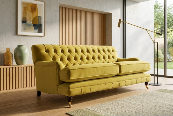 Chesterfield 3 Sitzer Design Sofa Couch Polster Sofas Couchen Textil dreisitzer