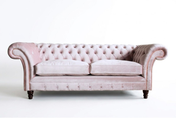 Chesterfield 3místná designová pohovka gauč čalouněný textilní trojmístný.