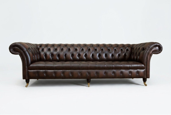 Klasická Chesterfield kůže potah Luxusní sofa design pohovka Pohovky 4 místa Nová
