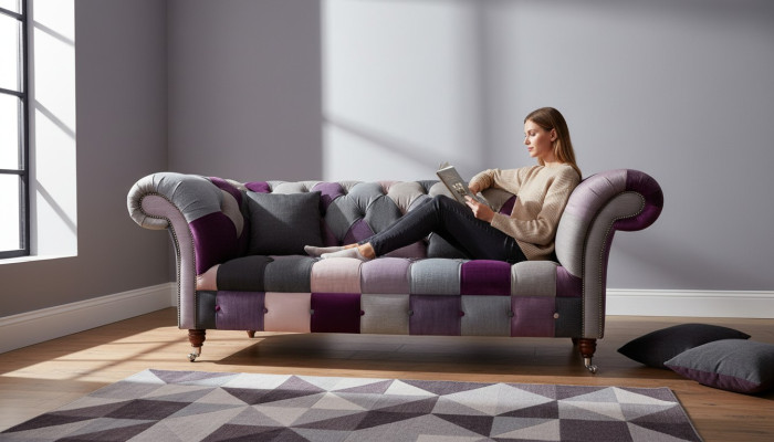 Design 3-Sitzer Polstersofa Couch Textil Clubsofa Luxus Sitzmöbel