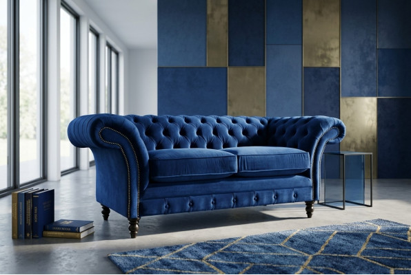 Chesterfield Sofa 2 Sitzer Polster Designer Couchen Sofas Garnitur Zweisitzer