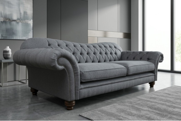 Sofa 4 Sitzer Couch design Chesterfield Sitz Garnitur Leder Textil Polster Neu