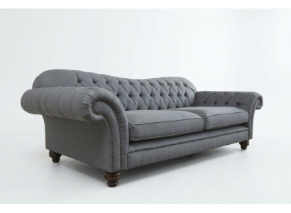 Sofa 4 Sitzer Couch design Chesterfield Sitz Garnitur Leder Textil Polster Neu