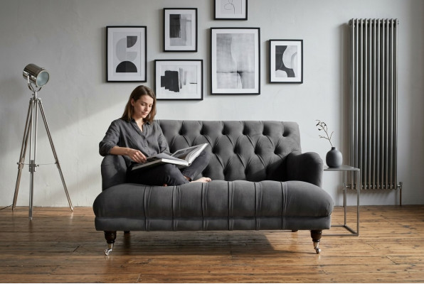 Chesterfield Sofa 2 Sitzer Couch Polster Sofas Couchen Sitz Polster Garnitur Neu