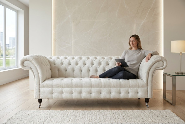 Ledersofa Stoffsofa Sofa Couch Polster Chesterfield Wohnzimmer Maßanfertigung