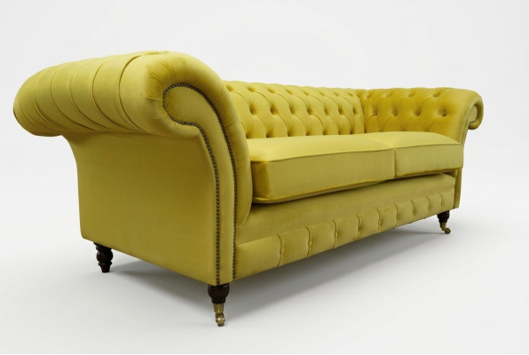 Chesterfield 3místná designová pohovka gauč čalouněná pohovka gauče látková textilie Nový