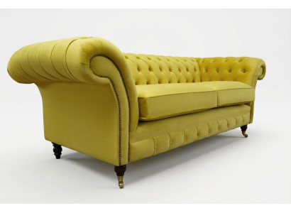 Chesterfield 3místná designová pohovka gauč čalouněná pohovka gauče látková textilie Nový