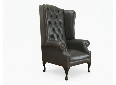Chesterfield Ohrensessel Einsitzer Sofa Couch Relax Polster Samt Leder Stoff