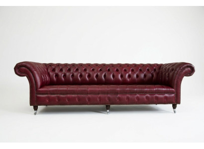 Chesterfield Design Pohovka 4místná Pohovka čalouněná Luxus Klasické textilní pohovky.
