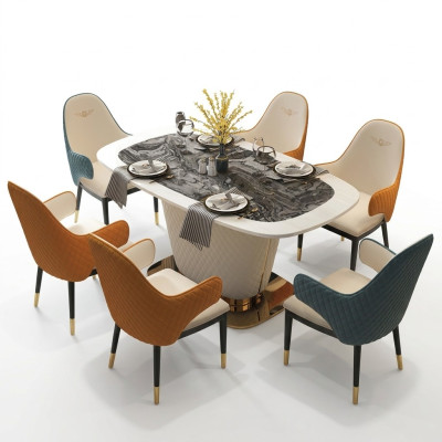 Design Esstisch Leder Stein Tisch Moderne Esstische Möbel 160x90 Tische