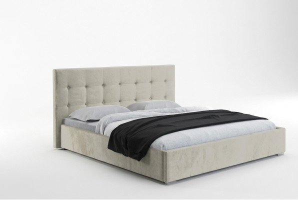 Béžová postel 160x200 Ložnice Textilní kožené hotelové luxusní čalounění Velká novinka