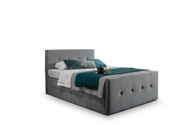 Chesterfield postel Polštářová postel Manželská postel Postele xxl Design Luxusní postel s pružinovým roštem
