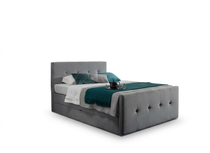 Chesterfield postel Polštářová postel Manželská postel Postele xxl Design Luxusní postel s pružinovým roštem