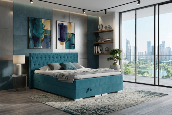 Boxspringbett inkls. Matratze Bett Doppel Betten Hotel Polster Schlafzimmer Neu