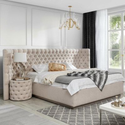 Chesterfield Postel Luxus Ložnice Hotelové Dekorace Lůžka s knoflíky.