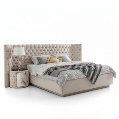 Chesterfield Postel Luxus Ložnice Hotelové Dekorace Lůžka s knoflíky.