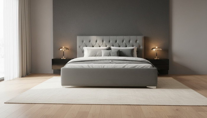 Chesterfield textilní lůžkové polstrování design 140x200 dvoulůžko postele postelová konstrukce
